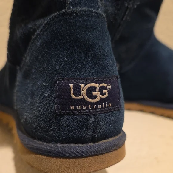UGG Navy Suede Boots - Picture 2 of 8